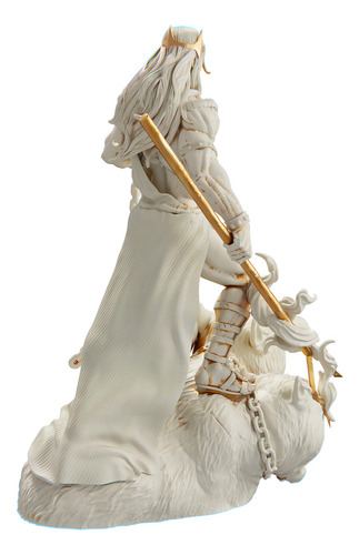 Estátua Hades - Deus Dos Mortos - Estatueta Imagem Plutão Cor Cor Mármore Dourado