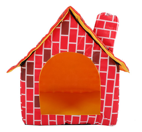 Cama Plegable Para Casa De Mascotas, De Ladrillo Rojo, Chime