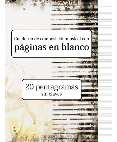 Cuaderno De Composicion Musical Con Paginas En Blanco - 20 P