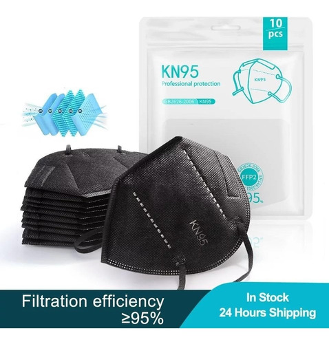 50 Máscaras Kn95 Proteção 5 Camada Respiratória Pff2 3d Kn95