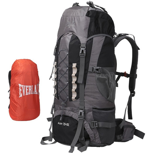 Mochila Mochilero Everlast 80 Camping 70 + 10 Litros + Bolso