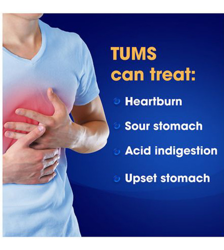 Tabletas antiácidas Tums Instant Relief 32 Und E.U.A., sabor a frutos rojos