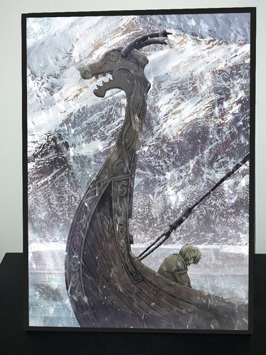 Cuadro Anime Vinland Saga Thorfinn 31x43 Madera