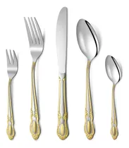 Comprar Juego De 40 Cubiertos Dorados 18\u002F10 Aptos Lavavajillas
