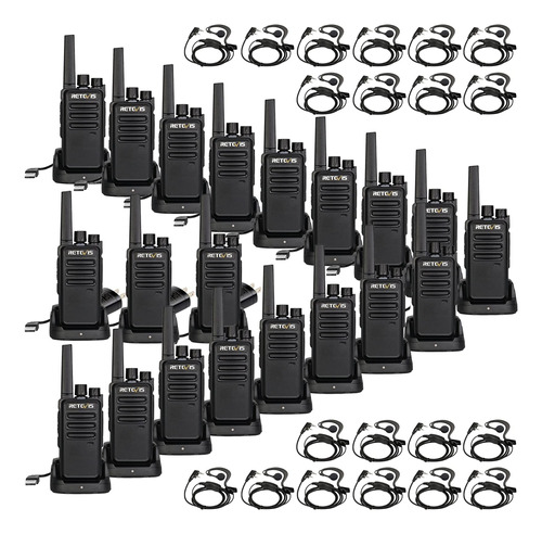 Retevis Rt68 Walkie Talkies Con Auricular, Radios De 2 Vías 