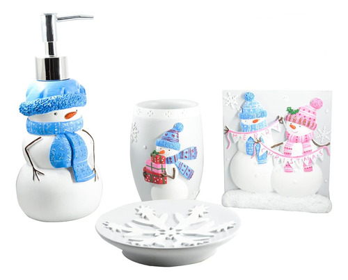 Yangshimoeed Accesorios De Baño Navideños Juego De Baño De M