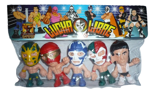 Luchador Muñeco Mini Bobblehead Fhisman Juguete Lucha Libre