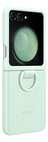 Silicone Case With Ring Samsung Color Aqua - Mobilestore