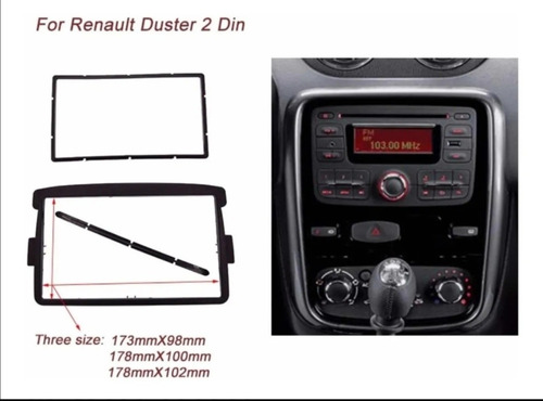 Marco Consola Radio Doble Din 2 Din Renault Duster Sandero 