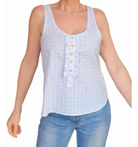 Blusa Paula Cahen D´anvers Con Voladitos Divina!