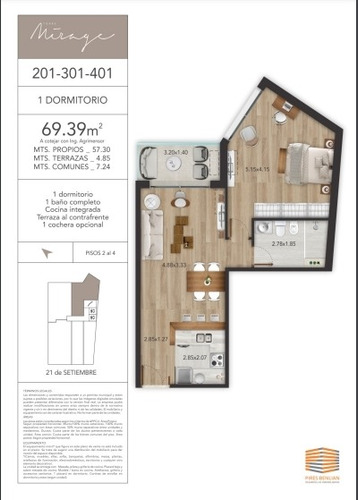 Imagen 10 de 10 de Venta Apartamento 1 Dormitorio Punta Caretas Torre Mirage