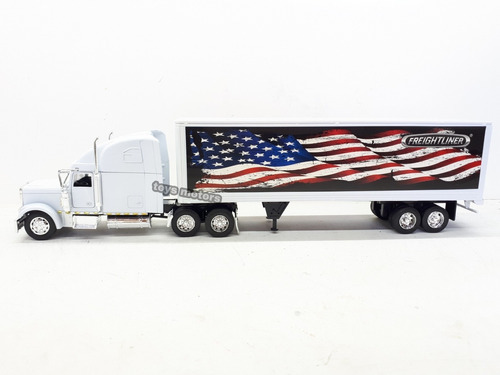 Trailer Freightliner Class Xl Escala 1:32 Caja Seca New Ray Color Blanco