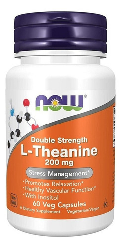 Teanina - L-theanine Now Foods - 200 Mg 60caps