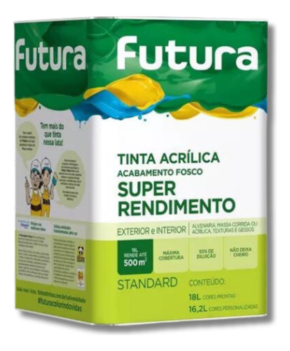 Tinta Látex Futura Super Rendimento 18l Cor Inox