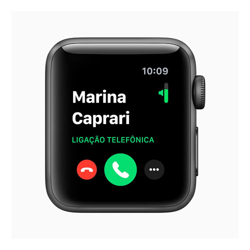 Imagem 3 de 6 de Apple Watch Series 3 (GPS) - Caixa de alumínio cinza-espacial de 38 mm - Pulseira esportiva preto