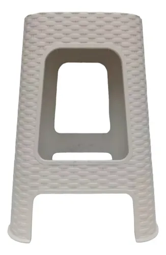 Banqueta Simil Ratan Blanca