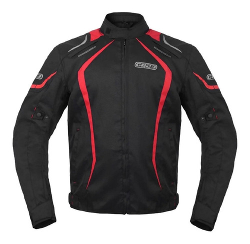 Campera Gp 23 Cordura C-int Desmontable Y Protecciones Roja