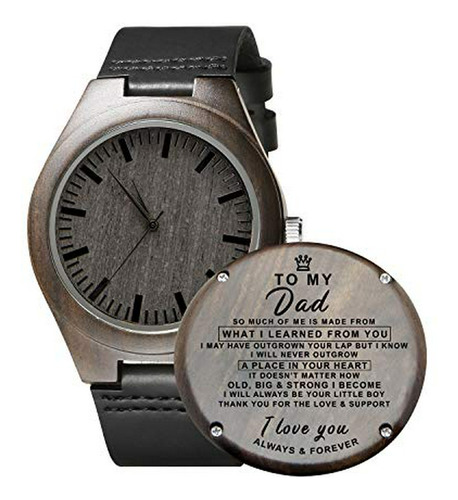 Reloj De Ra - Engraved Wood Watch For Men, Natural Wood Watc