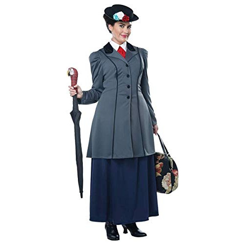 Disfraz De Nanny Mary Poppins Para Mujer, Talla Grande.