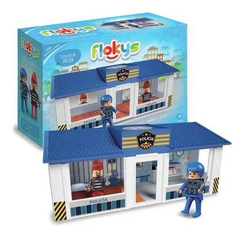 Flokys Estación De Policía 2 Figuras Con Prisión 2005