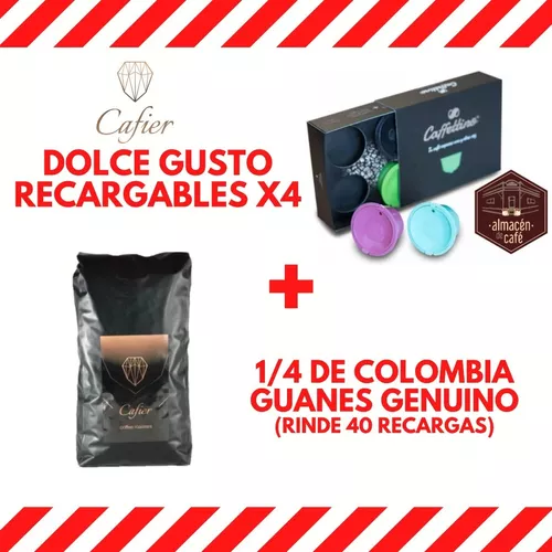 CAPSULAS RECARGABLES CAFFETTINO DOLCE GUSTO KIT X 4 UN.