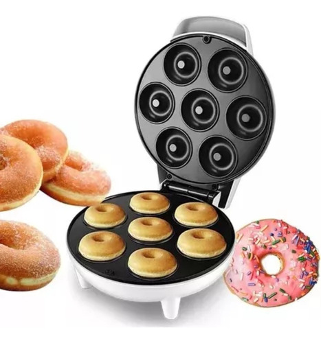 Maquina Mini Donas Donuts Antiadherente Capacidad 7 Donas Co