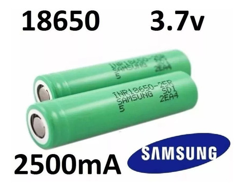 1 Bateria Pila Samsung 18650 2500mah Recargable 100% Orig