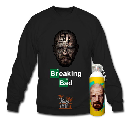 Poleron Polo + Botella, Breaking Bad, Walter White, Heisenberg, Xxl