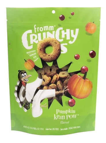 Fromm Crunchy O S Pumpkin Kran Pow Con Pavo Perro Trata 6 Oz
