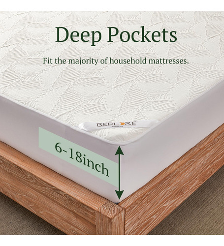 Protector De Colchón King Impermeable Y Transpirable 6 A 18
