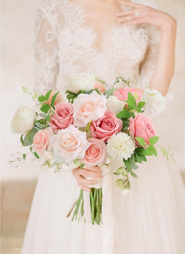 Flores Artificiales Flores Rosas Falsas For Tarta Diy Ramos
