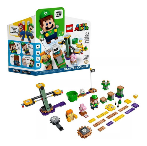 Kit Lego Super Mario Pack Inicial Aventuras Con Luigi 71387 Cantidad de piezas 280