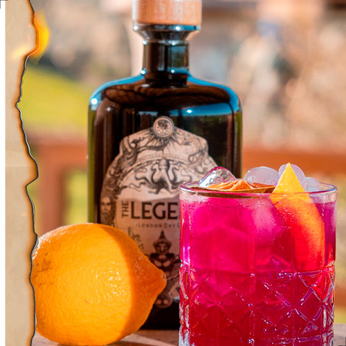 Gin The Legend 700ml - Bebida Tropical Puro Drink Coquetel