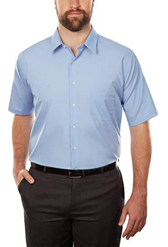 Camisa De Vestir Manga Corta Van Heusen (talla Grande)