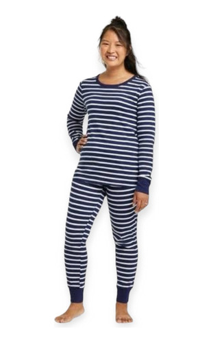 Pijama Pantalón A Rayas Set 2 Pzas Mujer Talla L - Xl