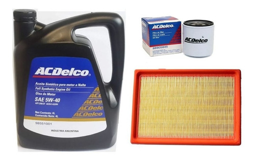 Kit Filtros + Aceite Acdelco 5w40 Chevrolet Onix