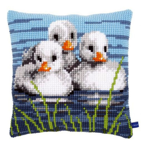Almohadon Para Bordar En Punto Cruz - Kit Completo Aguja