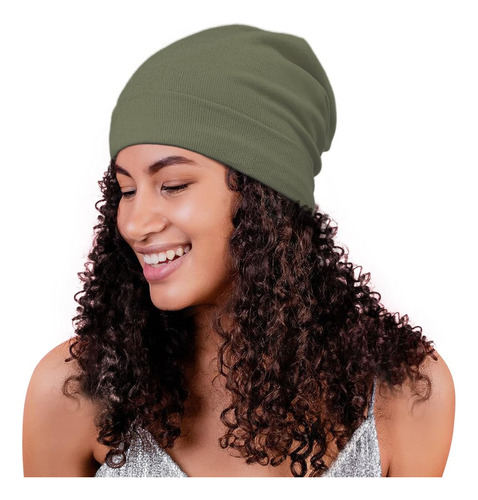 Gorro De Punto Holgado Con Forro De Satén Para Rastas, Rizos