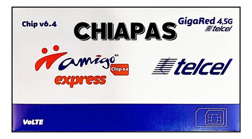 Chip Telcel Gidared 4.5g Ladas Chiapas