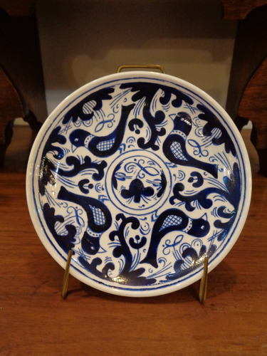 Plato Decorativo De Porcelana Hartford Azul