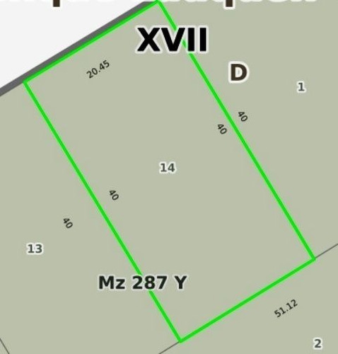 Imagen 2 de 2 de Hermoso Lote En Venta Zona Sur De La Ciudad #trenquelauquen