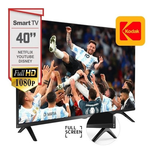 Imagen 2 de 4 de Smart Tv Kodak 40 Pulgadas Full Hd Wifi Netflix Youtube