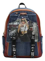 Comprar Mochila Grande De Mezclilla Con Solapa Y Bolsas Laterales Dreamer Nikky By Nicole Lee Ss24