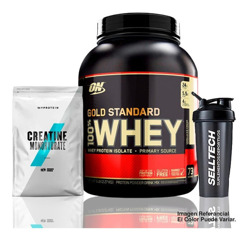 Gold Standard 100% Whey 5lb Vainilla+creatina Myprotein250gr