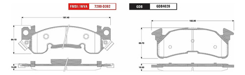 Balatas Bajos Metales Delanteras K2500 L6 4.1l 1980 Trw