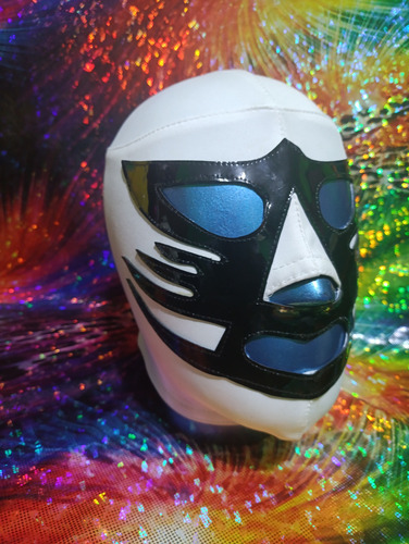 Mascara Luchador Tigre Canadiense Semiprofesional Blanco