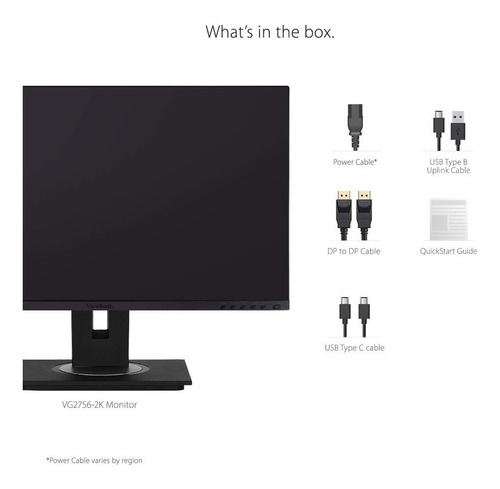 Imagen 7 de 7 de Viewsonic Vg2756-2k Monitor Pc Qhd Wide 1440p Ips 60hz 27 In