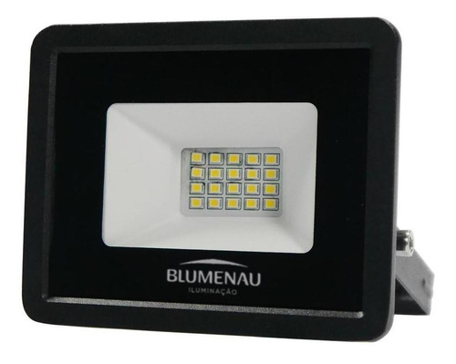 Blumenau Iluminação Refletor LED Tech 20w 6500k Ip65 Bivolt Cor da carcaça Preto Cor da luz Branco-frio 110V/220V
