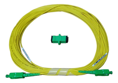 Kit Cople + Cable Fibra Optica P/ Modem Sc Apc Simplex 15 Mt