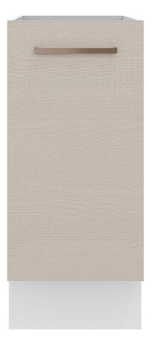 Gabinete Bajo Cocina Madesa Agata 35cm 1 Puerta Sin Encimera Color Blanco/Crema